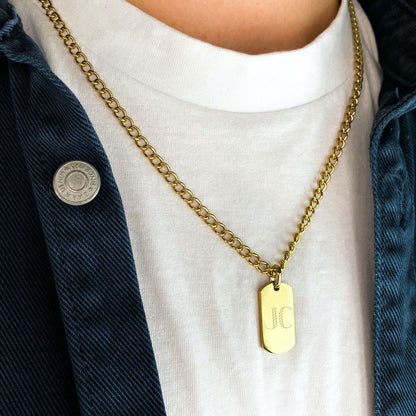 Curb Chain Necklace 20 in (Brass)