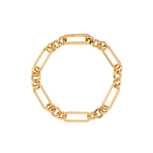 Figaro Chain Bracelet (Gold)