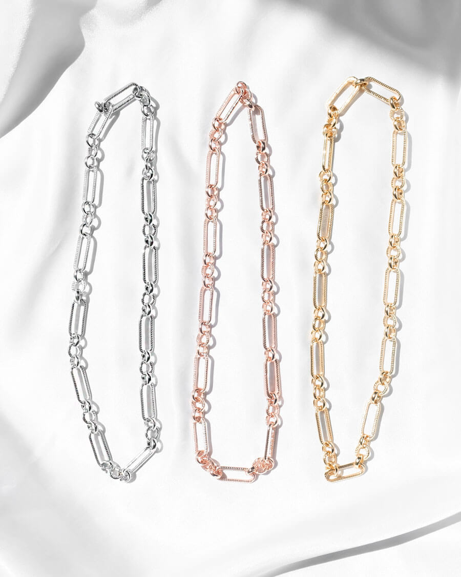Figaro Chain Necklace (Gold)
