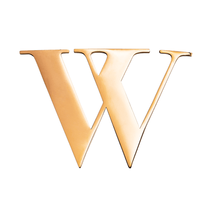 Small Metal Letter Pins (Gold)