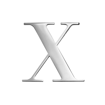 Custom Figaro Icon - Initial (Silver)