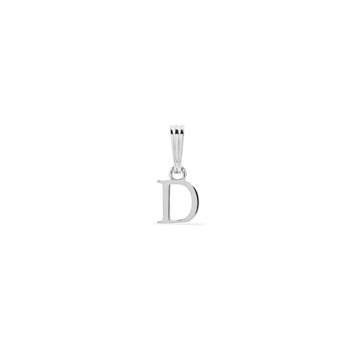 Sterling Silver Mini Initial Pendant (Silver)