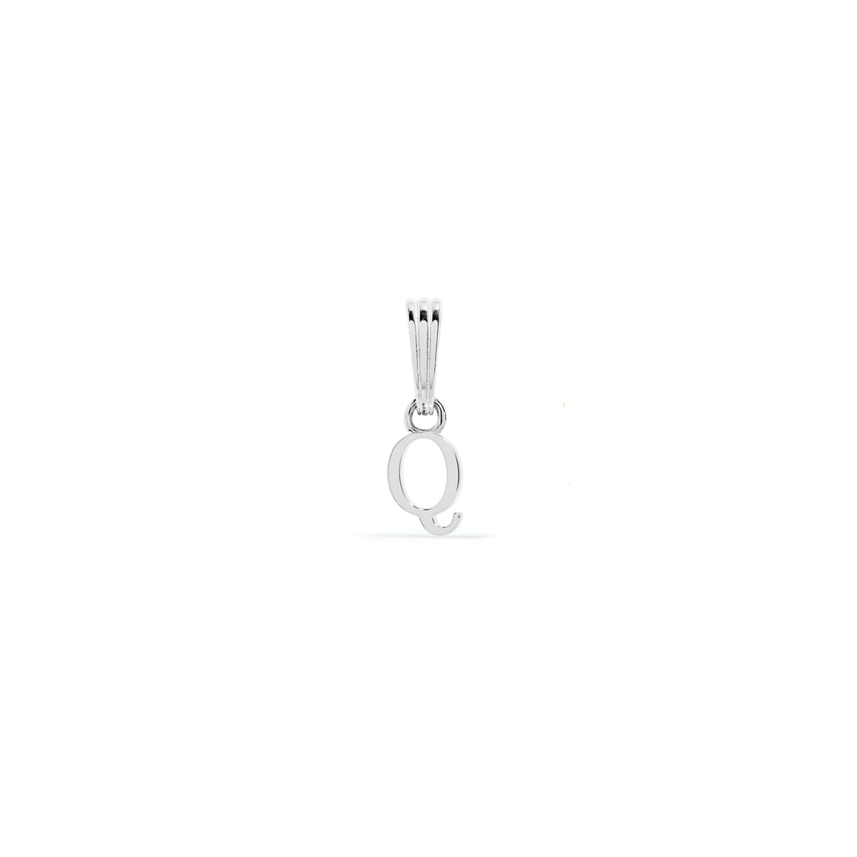 Sterling Silver Mini Initial Pendant (Silver)