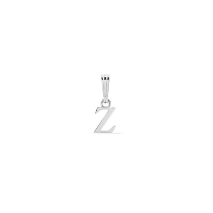 Sterling Silver Mini Initial Pendant (Silver)