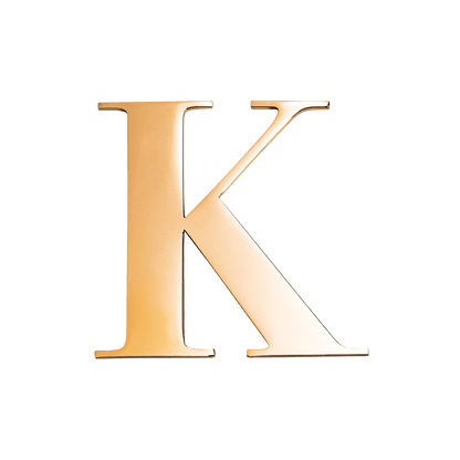 Metal Key Ring Letter (Gold)