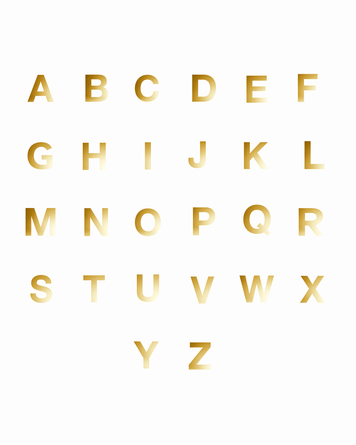 Mini Letter Set (Gold)