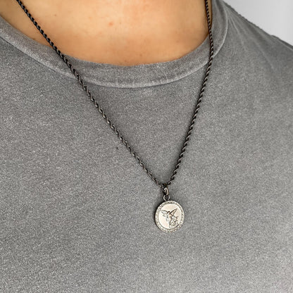 Rope Chain Necklace 20 in (Gun Silver)