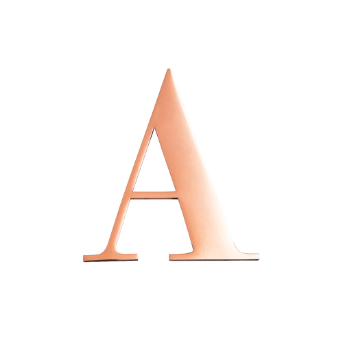 Rose Gold Small Metal Letter