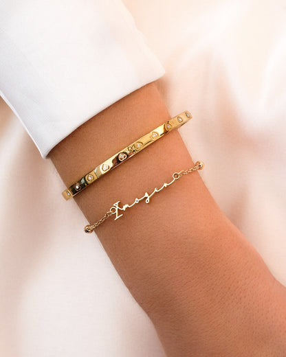 Signature Name Bracelet (Gold)