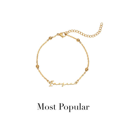 Mini Signature Name Bracelet (Gold)