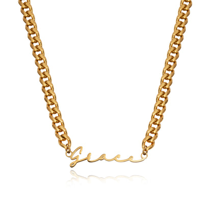 Signature Name Necklace (Gold)