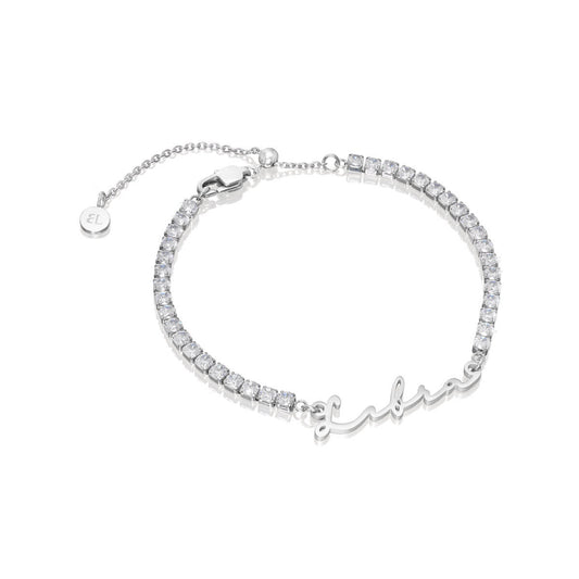 Signature Name Tennis Bracelet (Silver)