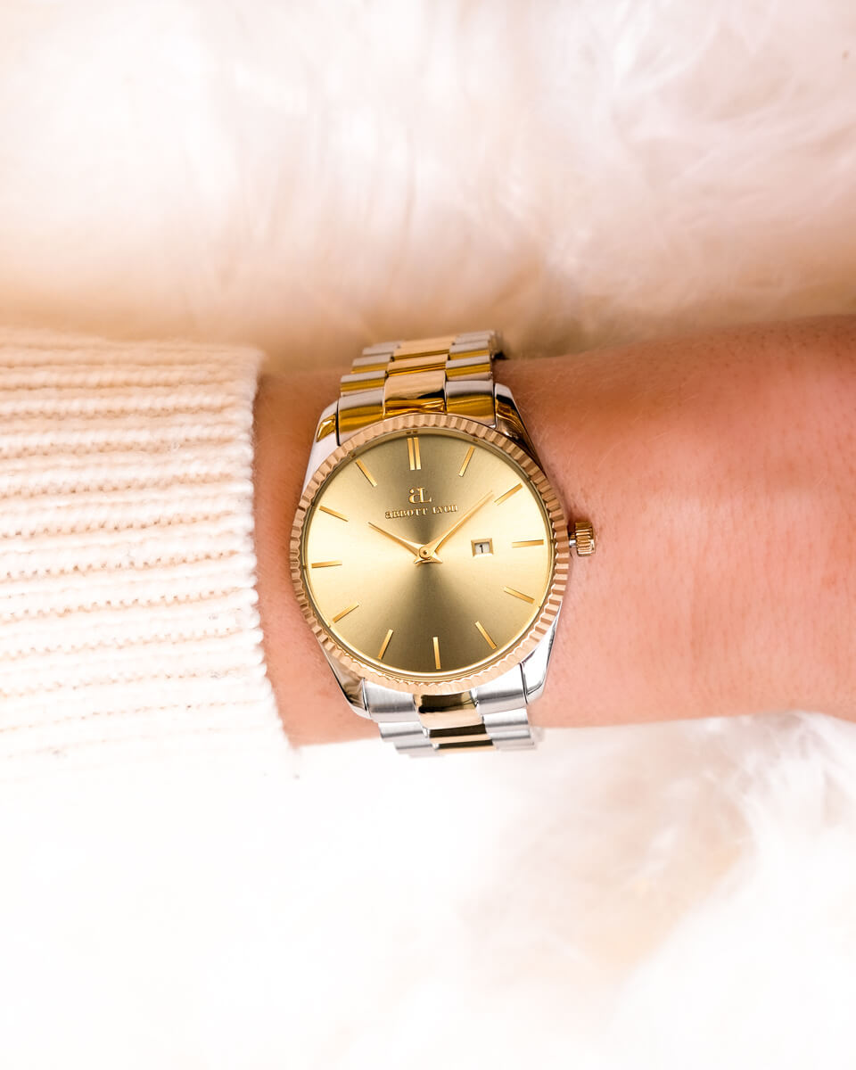 Silver Chain Champagne Belgravia 36 Watch