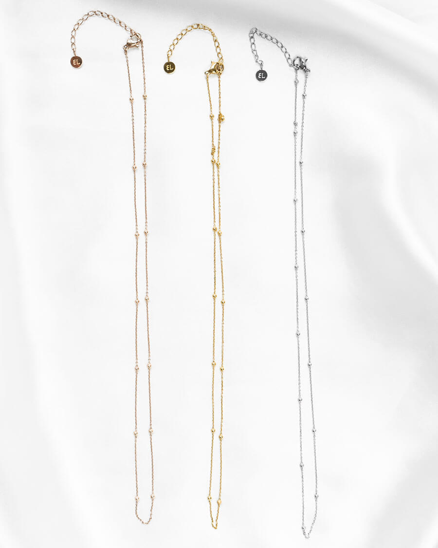 Sphere Chain Necklace 20 in (Silver)