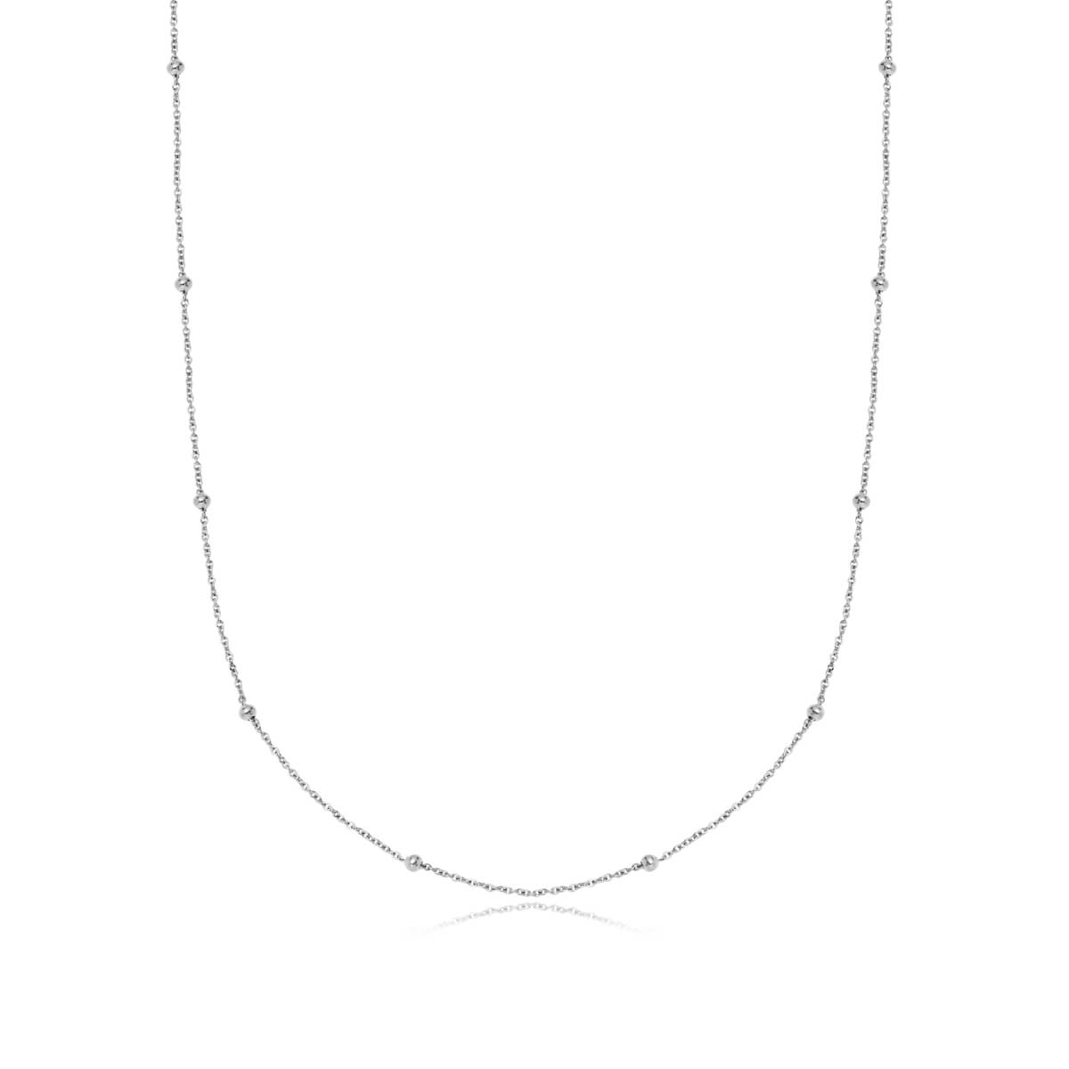 Layering Sphere Chain Necklace (Silver)