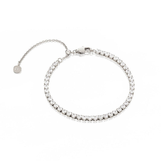 Mini Tennis Chain Bracelet (Silver)