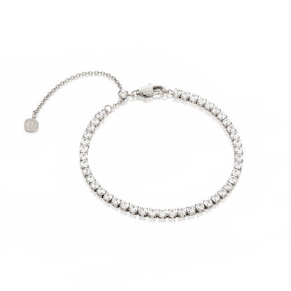 Mini Tennis Chain Bracelet (Silver)