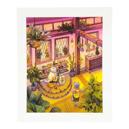 Art Print - 10x12in - Feline Florists by Nimasprout