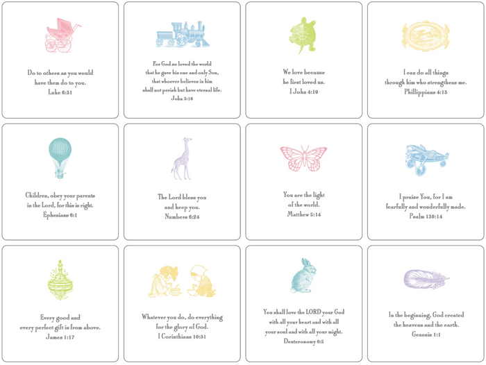 Baby Verse Cards With Easel
