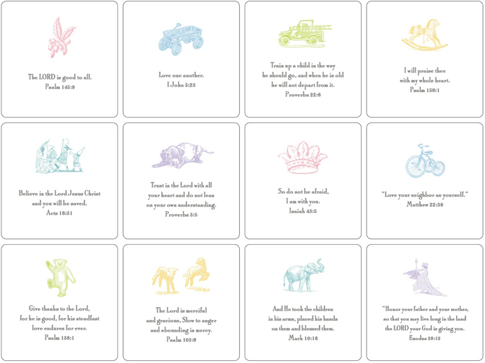 Baby Verse Cards With Easel
