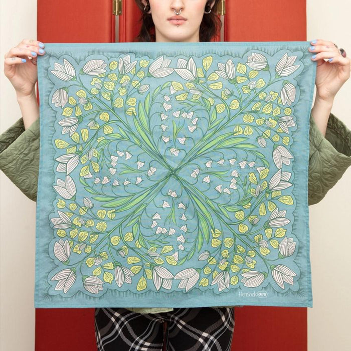 Bandana - Cassie (Teal Floral) by Handker Bandanas