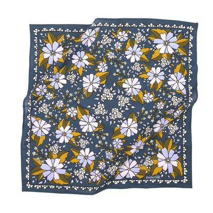 Bandana - Chicory (Dark Blue Floral) by Handker Bandanas