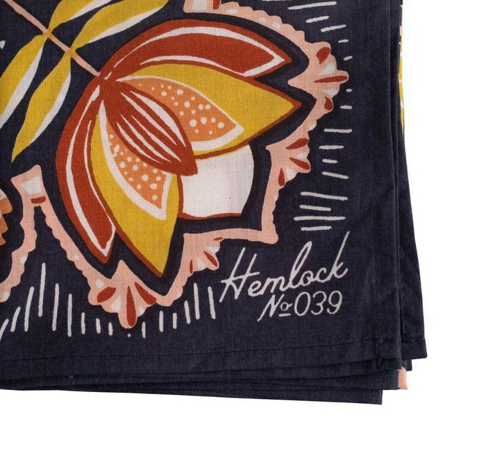 Bandana - Elsie (Floral on Navy) by Handker Bandanas