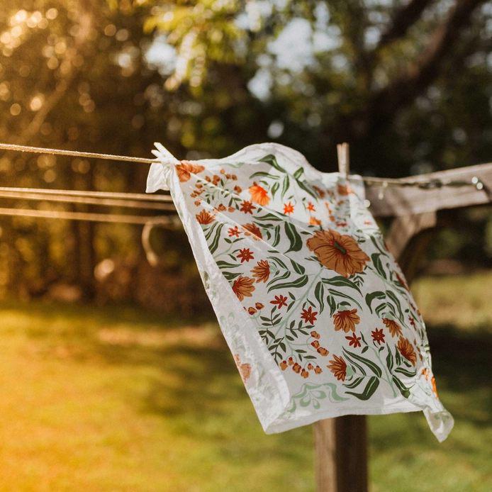 Bandana - Flora (Floral on White) by Handker Bandanas