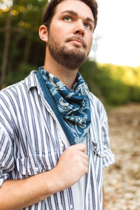 Bandana - Nautilus (Navy Blue Kraken) by Handker Bandanas