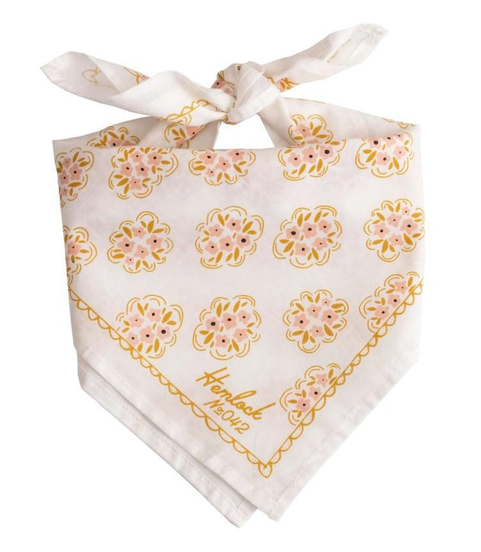 Bandana - Pearl (Ivory Floral) by Handker Bandanas