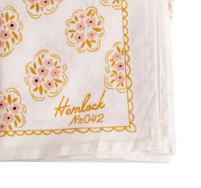 Bandana - Pearl (Ivory Floral) by Handker Bandanas