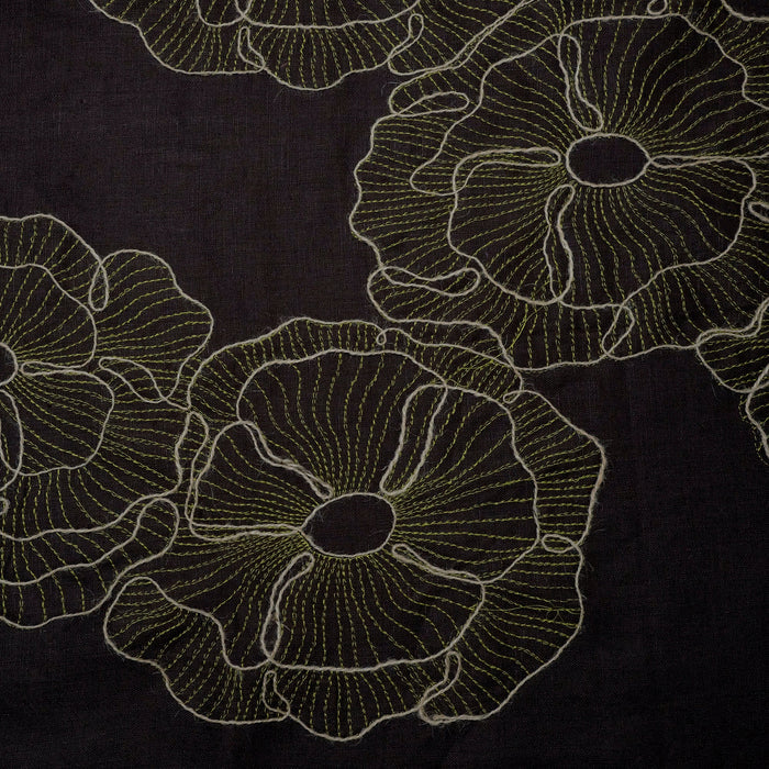 BEDFORD - LINED JACQUARD EMBROIDERY FLORAL PATTERN WINDOW CURTAIN