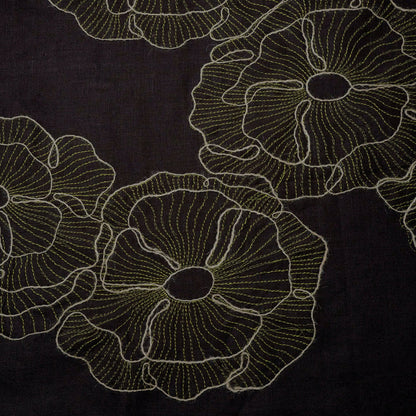 BEDFORD - LINED JACQUARD EMBROIDERY FLORAL PATTERN WINDOW CURTAIN