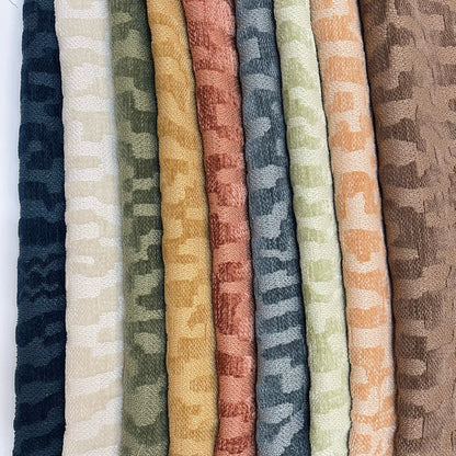 BIKO - KUBA DESIGN CHENILLE UPHOLSTERY FABRIC BY THE YARD
