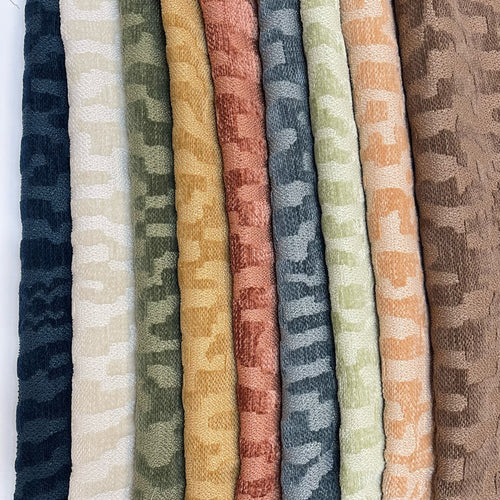 BIKO - KUBA DESIGN CHENILLE UPHOLSTERY FABRIC BY THE YARD