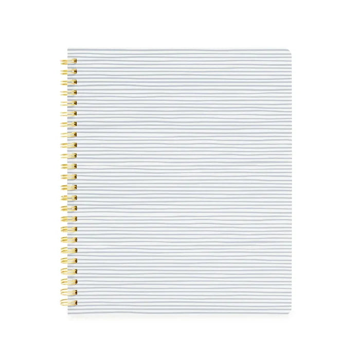 Blue Painted Stripe Spiral Notebook