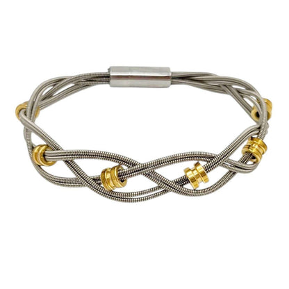 Bracelet - Bass Strings with Brass Bass Ball Ends (M or L) by High Strung Studios