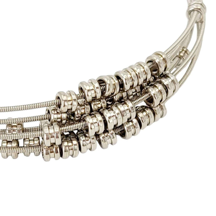 Bracelet - Fidget Bangle (Silver) (M or L) by High Strung Studios