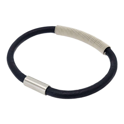 Bracelet - M - Wound Up Leather (Black) (M) by High Strung Studios