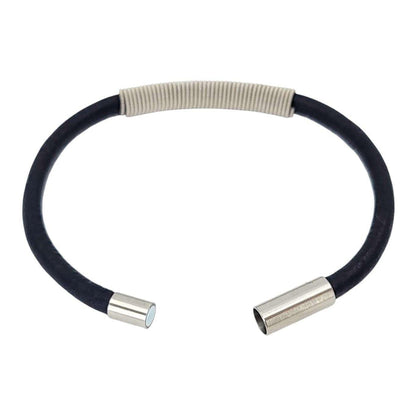 Bracelet - M - Wound Up Leather (Black) (M) by High Strung Studios