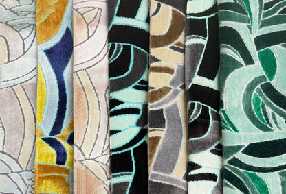 BRUBECK - MULTI-PURPOSE ABSTRACT CUT VELVET UPHOLSTERY FABRIC BY THE YARD