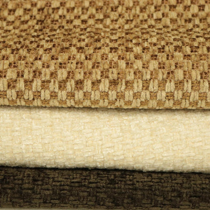 BRUSSELS - HIGH-QUALITY CHENILLE BASKET PATTERN UPHOLSTERY FABRIC BY THE YARD