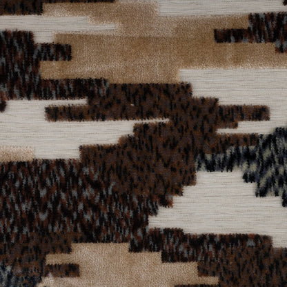 CADIZ - GEOMETRIC PATTERN CUT VELVET UPHOLSTERY FABRIC BY THE YARD