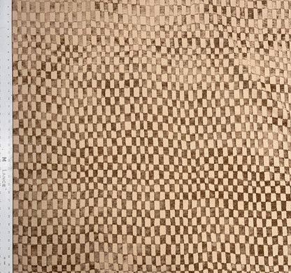 Textured brown and beige checkered pattern