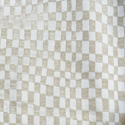CHECKMATE - CHECKERED DESIGN CHENILLE UPHOLSTERY FABRIC