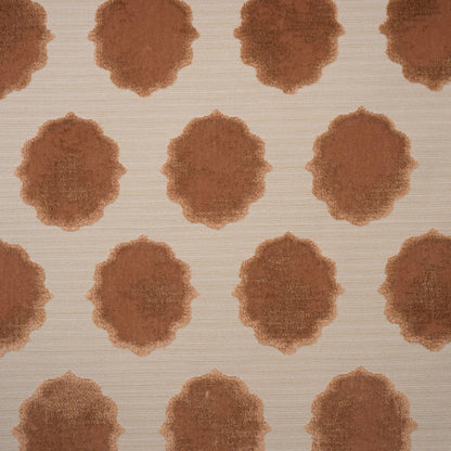 CLAIRE - MEDALLION  CUT VELVET UPHOLSTERY FABRIC BY THE YARD