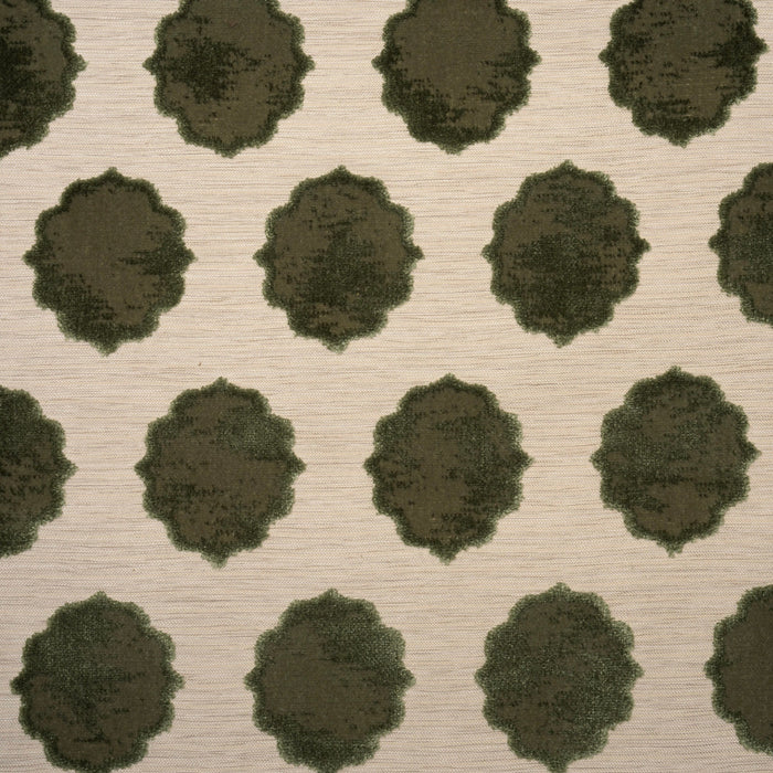 CLAIRE - MEDALLION  CUT VELVET UPHOLSTERY FABRIC BY THE YARD