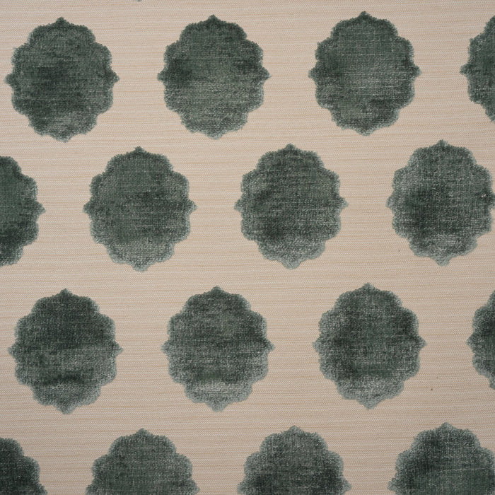 CLAIRE - MEDALLION  CUT VELVET UPHOLSTERY FABRIC BY THE YARD