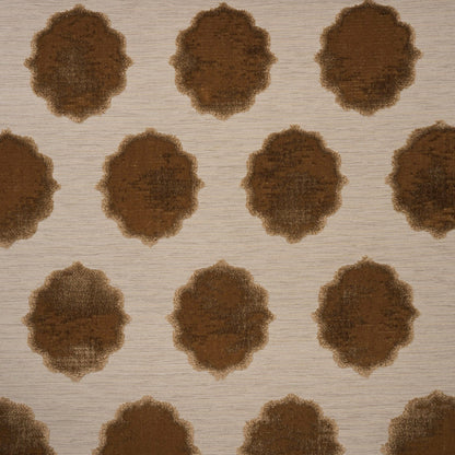 CLAIRE - MEDALLION  CUT VELVET UPHOLSTERY FABRIC BY THE YARD