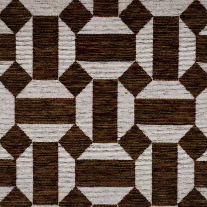 CLICK - CHENILLE JACQUARD GEOMETRIC PATTERN UPHOLSTERY FABRIC BY THE YARD